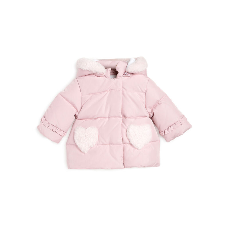 Girls Medium Pink Solid Jacket image number 0